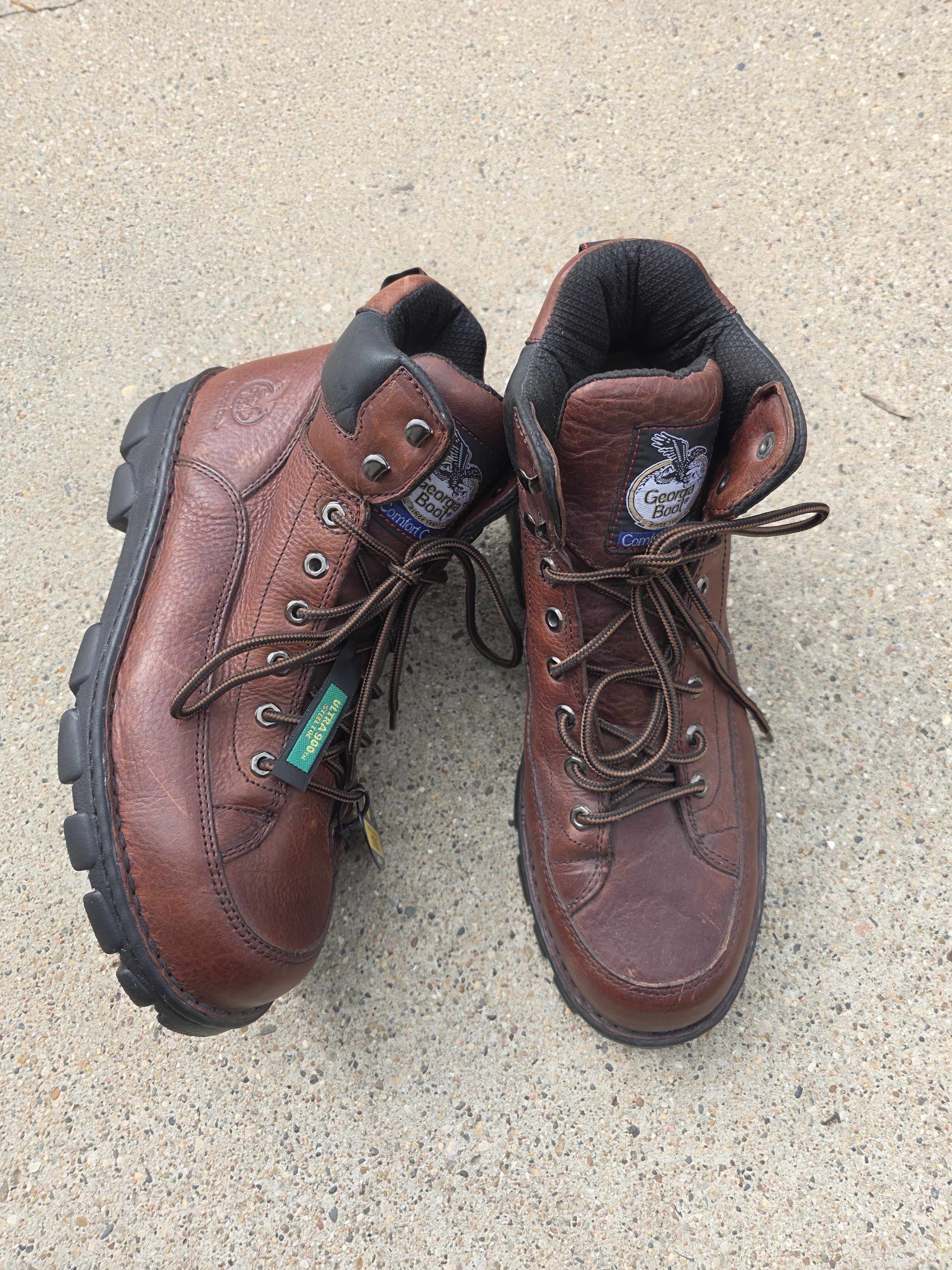 Georgia Boot Steel Toe Menâs Leather Work Boots Size 12w